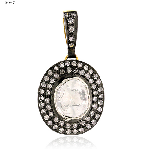 Rose Cut & Uncut Diamond Pendants