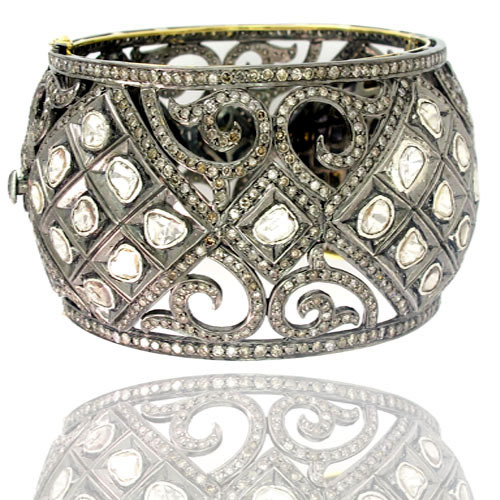 Rosecut Diamond Pave Bangle Jewelry