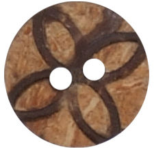 Light And Brown Designer Coconut Button