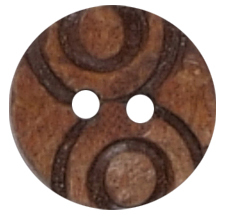 Antique Coconut Button