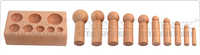 Wood Dapping Block & Punch Set  ( 10 Pcs. Set )