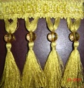 Metalick Gold Tassel Frieges