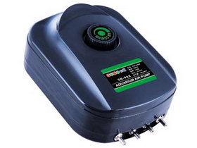 Sobo Air Pump SB-988 - Plastic, 10x7x5 cm, Dark Gray, 12W, 4x4L/min | Quiet Operation, Energy Efficient, Easy Install