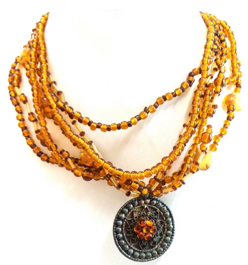 necklace- glass beads