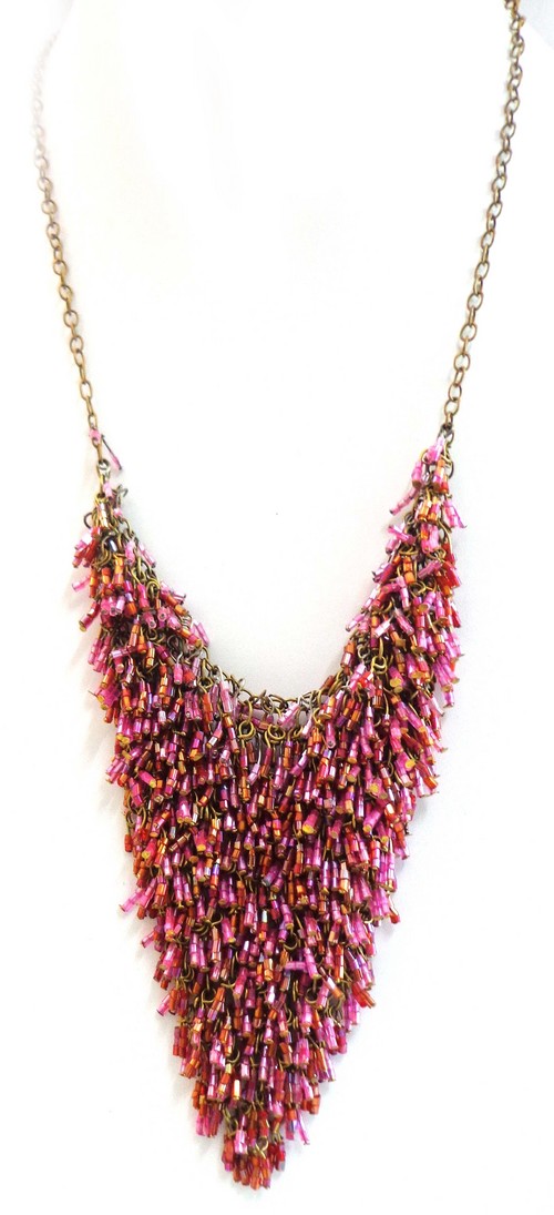 necklace- small glass beads