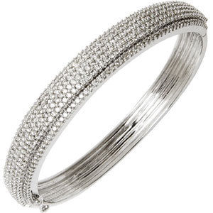 Multi Row Micro Pave Diamond Studded Gold Bracelet Gender: Women