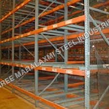 Pallet Racking Shelving - Metal, Heavy Duty, 3-4 Layer Design | Gray and Orange Color, Double Sided Storage with High Load Bearing Capacity and Durability