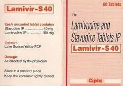 Lamivir-S 40 Tablets - Lamivudine 150mg Stavudine 40mg Fixed Dose HIV Reverse Transcriptase Inhibitor