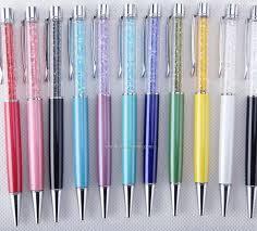 Colored Crystal Diamonds Metal Twist Pen