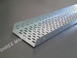 FRP Perforated Cable Tray - 25-200 mm Height 1000-3000 mm Length Silver | Rust Proof Dimensionally Accurate Easy to Install Wide Usage in Commercial and Industrial Units