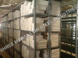 Grey Slotted Angle Steel Racks