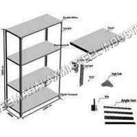 Galvanized Slotted Angle Racks - Metal Alloys, 900-1800 Mm Length, Gray And White Color | Corrosion Resistant, Dent And Scratch Proof, Easy Installation, Minimum Maintenance