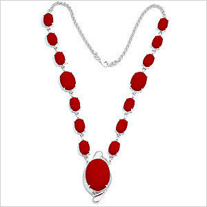 Synthetic Red Coral Necklace Gender: Women'S