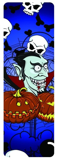 3D Lenticular Bookmark - PET 0.45mm 50x150mm, UV Printed, 6 Colors, Custom Halloween Design