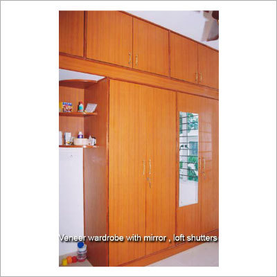 Wood Veneer Sliding Wardrobe