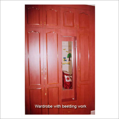 Beading Wardrobe - Premium Wood, Variable Dimensions, Red | Elegant Design, Durable Material, Polished Finish