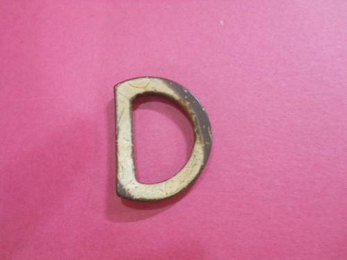 Polished D Shape Designer Coconut Shell Button