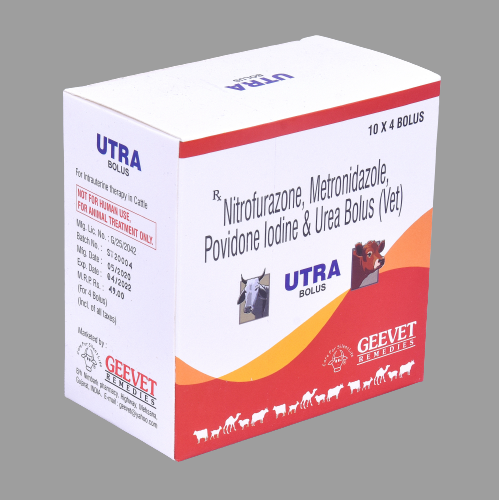 Nitrofurazone, Metronidazole, Povidone Iodine & Urea Bolus Ingredients: Animal Extract