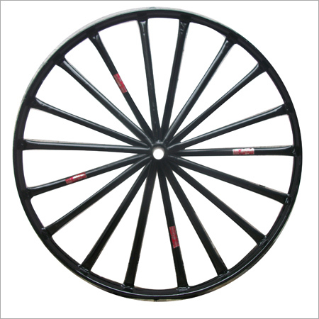 Rickshaw Pipe Wheel - Steel, 24 Inch, Black | Durable Design, Smooth Rolling, 150kg Load Capacity