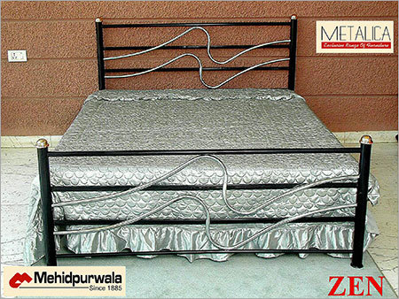 Curtain Metal Double Bed