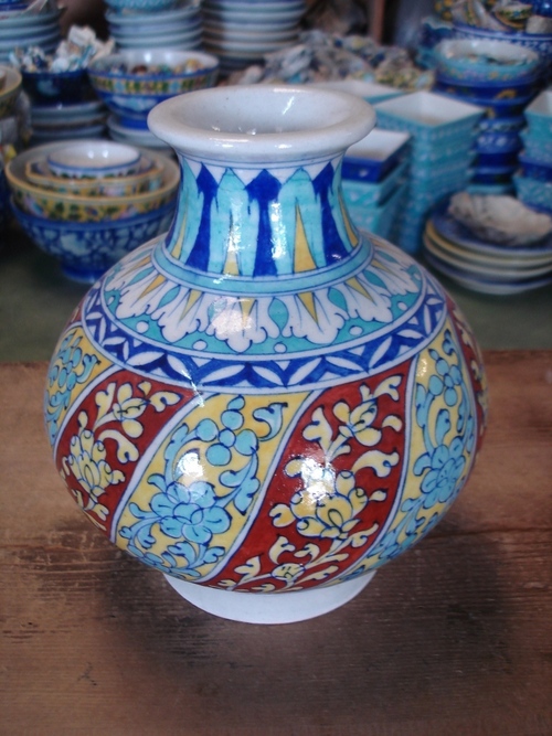 Blue Pottery Flower Vase