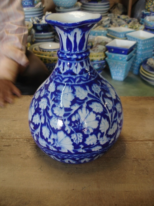 Blue Pottery Beautiful Vase