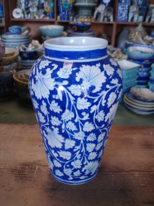 Blue Pottery Artisitc Vase