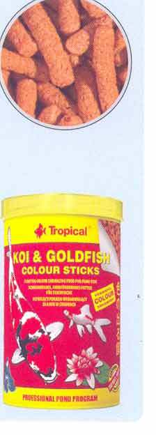 TP KOI & GOLD COLOUR - 5L / 450gm Plastic Container, Orange Colour Sticks, Nutrient-Rich Fish Food