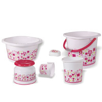 Flowery Pink Bath Set