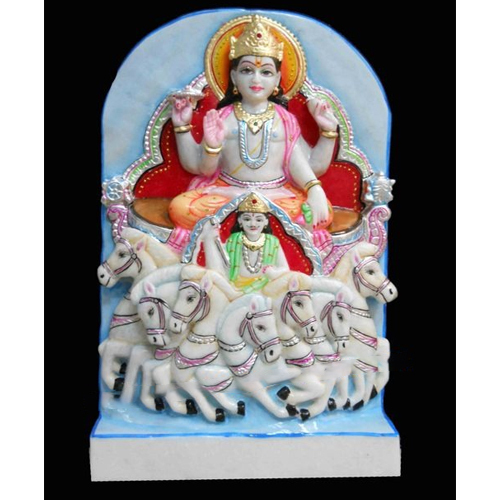 Marble Surya dev statue