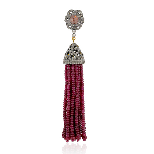 Precious Ruby Tassel Pendant