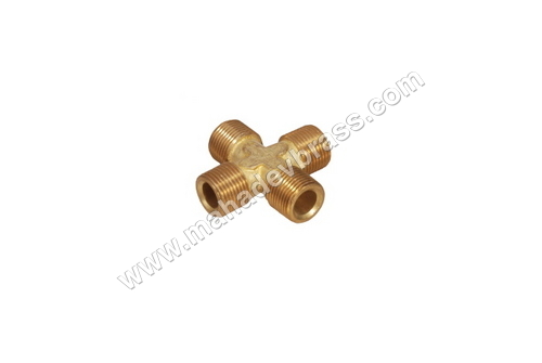 Brass 4 way Male Connector