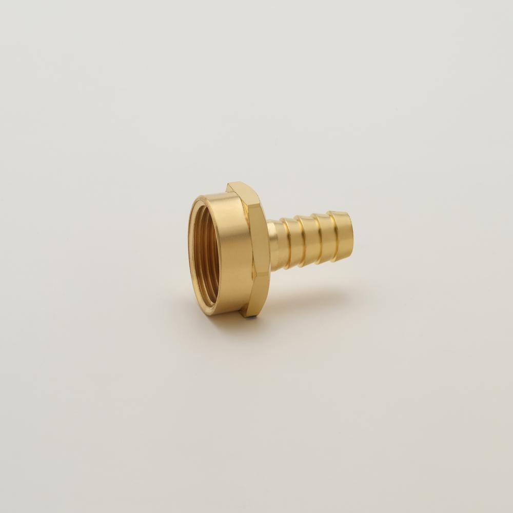Brass Female Hose Nipple - 3/4 Inch Size Polished Finish Golden Color | Pack of 100 Pieces Durable Material