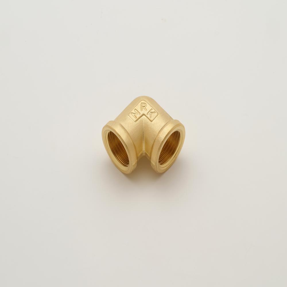 Brass Female Elbow - 90 Degree Bend, Polished Golden Finish | Leak Proof Joint, Threaded Design, Lightweight