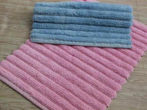 Striped Bath Rugs Back Material: Woven Back