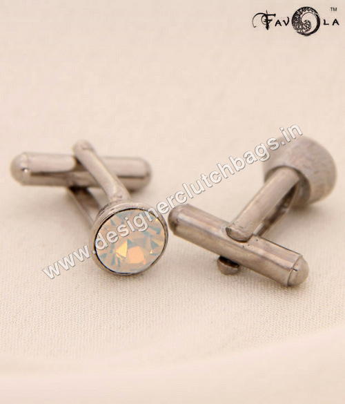 FAVOLA White Opal Crystal Cuff-Links