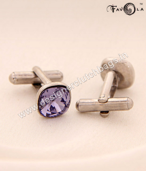 FAVOLA Amethyst Crystal Cuff-Links