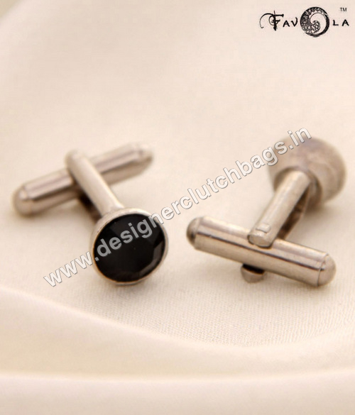 FAVOLA Diamond Cut Jet Black Cuff-Links