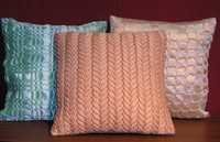 Jacquard Cushion Cover - 250 Grams, Multicolor Embroidered Design | Square Shape, Braided Technics