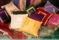 Cutwork Cushion Covers - Multicolor Square Design | 300g Weight, Zip Closure, Printed Cutwork Artistry