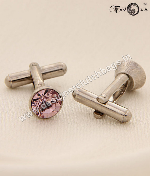 FAVOLA Lt. Amethyst Crystal Cuff-Links