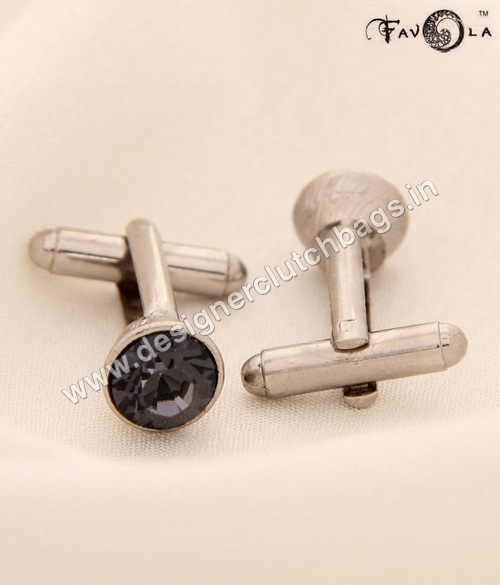FAVOLA Black Diamond Crystal Cuff-Links