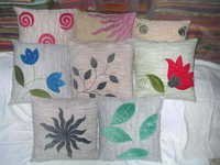 White Hand Painted Cushion Covers