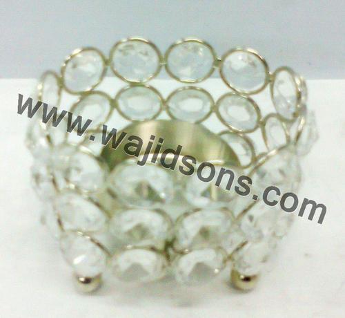 Decorative Crystal Beads Votive Holder