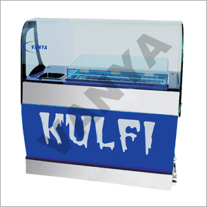 Kulfi Showcase - Stainless Steel, 150x60x80 cm, Blue | Attractive Design, Easy Install, Compressor Refrigeration, Temp Control