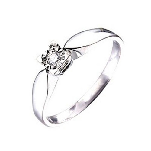 10K GOLD SOLITAIRE LOOK AMERICAN DIAMOND RING SOLR6