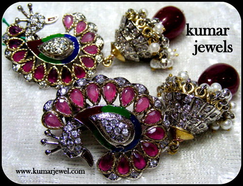 Antique peacock jhumki