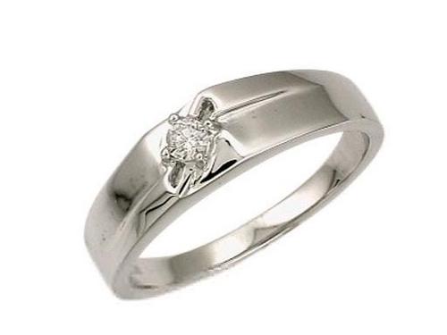 10K GOLD SOLITAIRE LOOK AMERICAN DIAMOND RING SOLR21