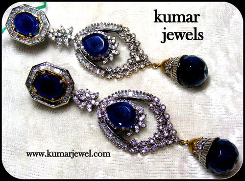Royal blue color danglers.