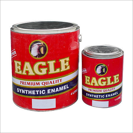 Synthetic Paints - Metal Can, Red, Varying Sizes | Durable Finish, UV Resistant, Corrosion Protection, Water Repellent, Uniform Coating, Shiny Appearance